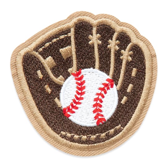 Baseball Mitt Embroidered Iron-On & Adhesive Patch by Make Market®